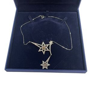 Brilliant Swarovski Crystal Shooting Star Fizzle Lavalier Necklace In Box RARE